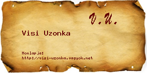 Visi Uzonka névjegykártya